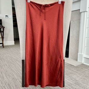 Madewell Satin-esc Midi Skirt